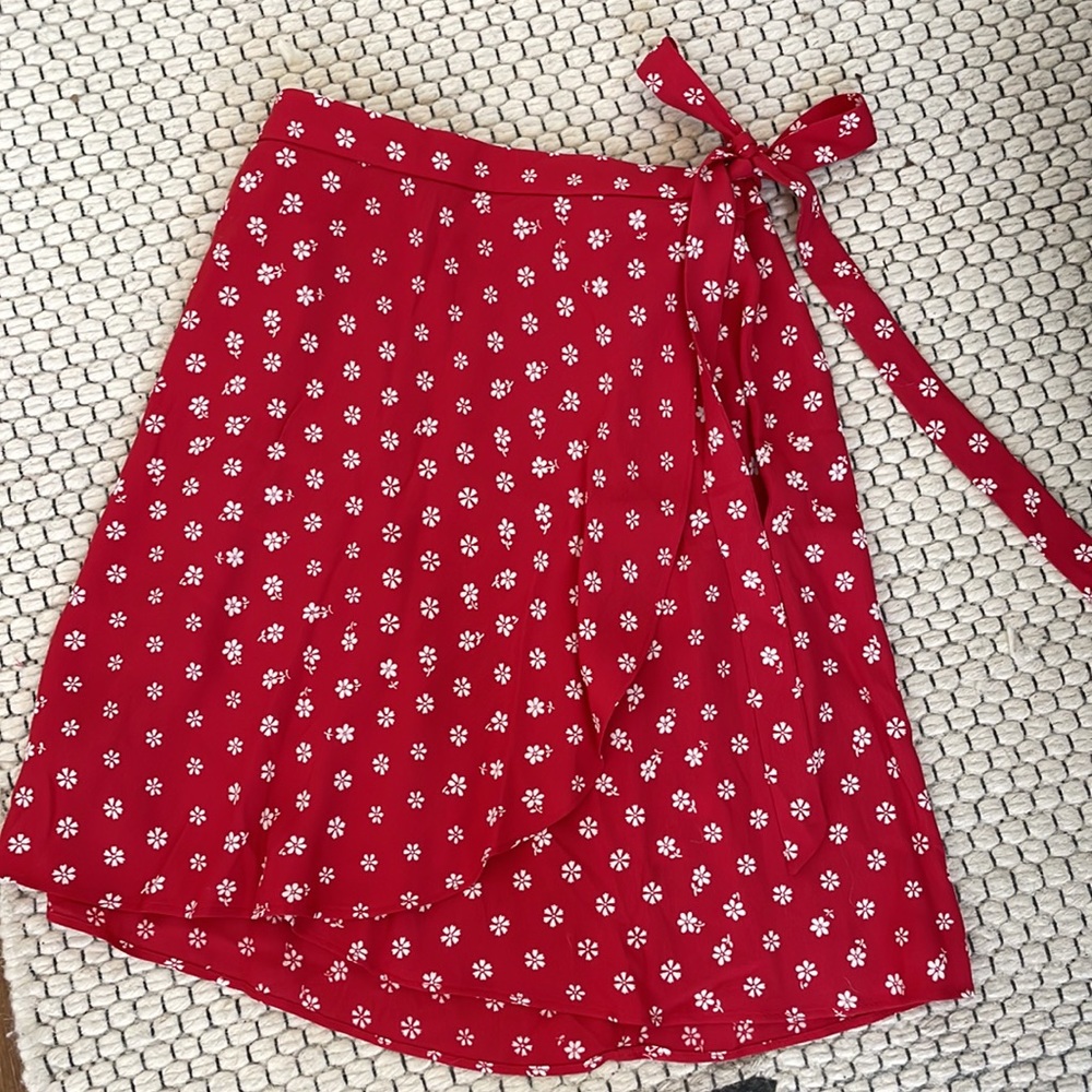 Madewell Wrap Mini Skirt in Bandana Flower Size 00
